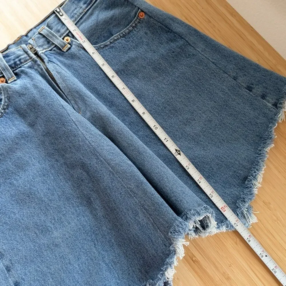 NWT RE/DONE Levi's Cotton Handkerchief Denim Skirt in Indigo, size 26
